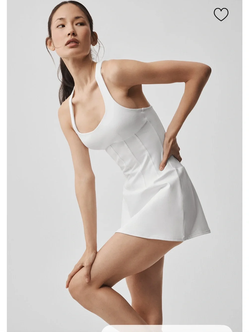 ALO Yoga Airbrush Corset Tennis Dress in White